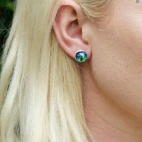 Mermaid scale earrings - Picture 2 of 2